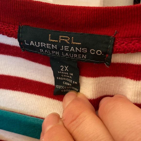 LRL Lauren Jeans co. women long sleeve tshirt 2X - Picture 4 of 7